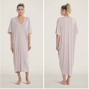 Barefoot Dreams Luxe Milk Jersey Caftan Loungewear Faded Rose Size OS Plus